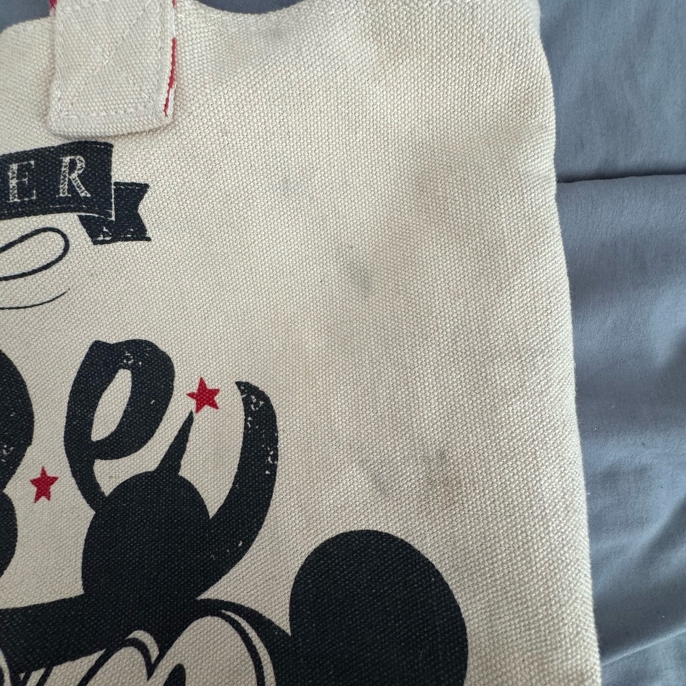 Disney Store Mickey & Minnie “Love” Canvas Tote Bag | One Size - Picture 12 of 15
